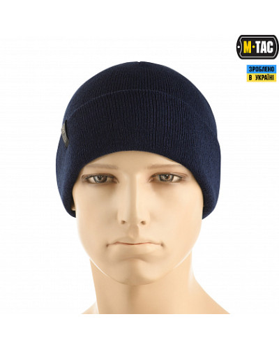 M-Tac шапка тонкая вязка 100% акрил Dark Navy Blue (40546015)