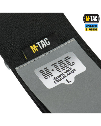 M-Tac Повязка на руку светоотражающая на резинке Large Black (51380299-L)