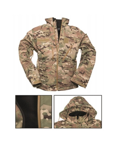 Куртка демісезонна софтшелл Mil-Tec SOFTSHELL JACKET SCU, Multitarn (10864049)