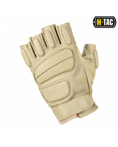 M-Tac рукавички безпалі шкіряні Assault Tactical Mk.1 Khaki (90211004)