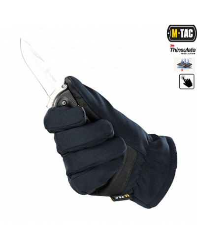 M-Tac рукавички Soft Shell Thinsulate Navy Blue (90308015)