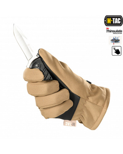 M-Tac рукавички Soft Shell Thinsulate Coyote Brown (90308017)
