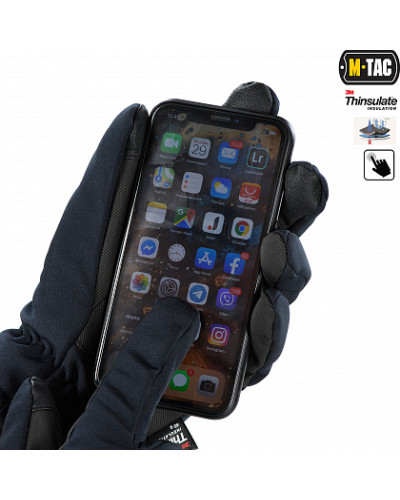 M-Tac рукавички Soft Shell Thinsulate Navy Blue (90308015)