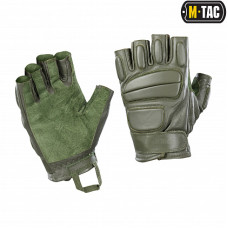 M-Tac перчатки беспалые кожаные Assault Tactical Mk.1 Olive
