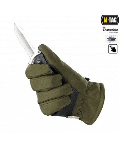 M-Tac рукавички Soft Shell Thinsulate Olive (90308001)