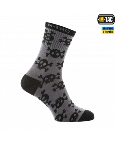 M-Tac носки легкие Mk.3 Pirate Skull Dark Grey (30903912)
