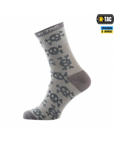 M-Tac носки легкие Mk.3 Pirate Skull Light Grey (30903911)