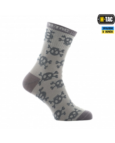 M-Tac носки легкие Mk.3 Pirate Skull Light Grey (30903911)