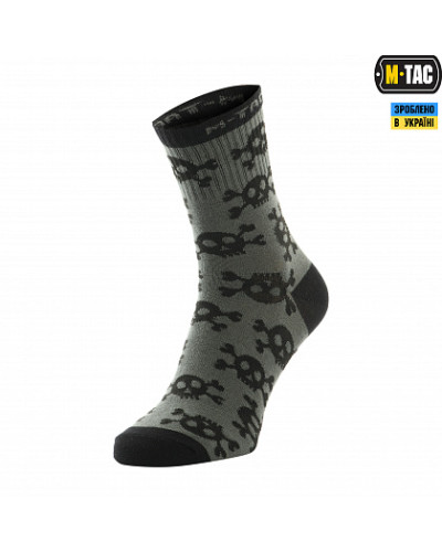 M-Tac носки легкие Mk.3 Pirate Skull Olive (30903901)