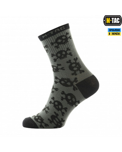 M-Tac носки легкие Mk.3 Pirate Skull Olive (30903901)