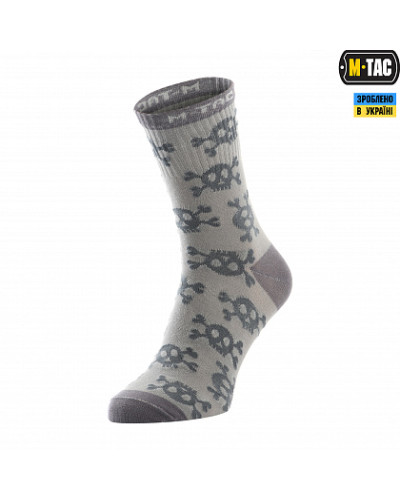 M-Tac носки легкие Mk.3 Pirate Skull Light Grey (30903911)
