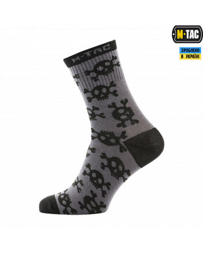 M-Tac носки легкие Mk.3 Pirate Skull Dark Grey (30903912)
