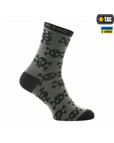 M-Tac носки легкие Mk.3 Pirate Skull Olive (30903901)