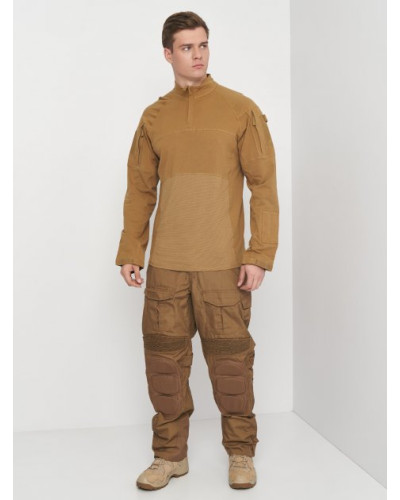 Рубашка тактическая под бронежилет Sturm Mil-Tec Assault Field Shirt, Dark coyote (10924019)