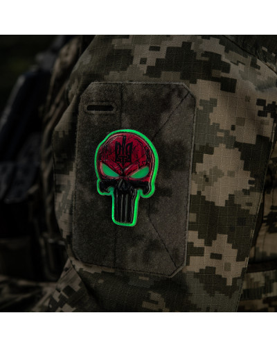M-Tac нашивка Punisher Червоний GID (51353891)