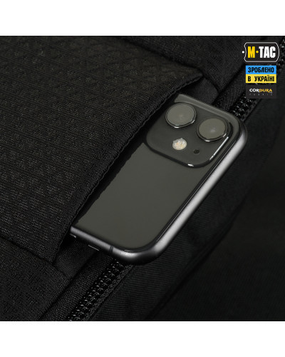 M-Tac сумка Sphaera Hardsling Bag Large с липучкой Elite Black (51610002)