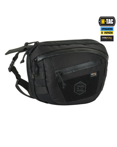M-Tac сумка Sphaera Hex Hardsling Bag Large с липучкой Elite Black (51422002)