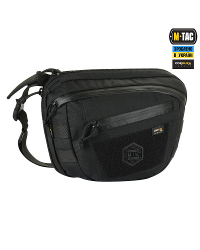 M-Tac сумка Sphaera Hardsling Bag Large с липучкой Elite Black (51610002)