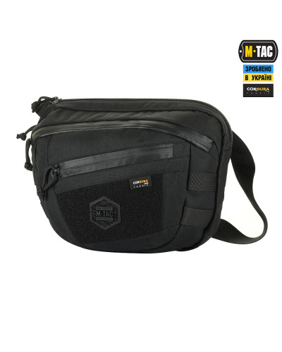 M-Tac сумка Sphaera Hardsling Bag Large с липучкой Elite Black (51610002)