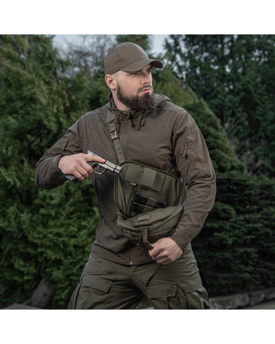 M-Tac сумка Sphaera Hardsling Bag Large з липучкою Elite Ranger Green (51610023)