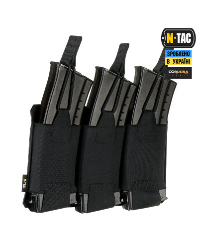 M-Tac підсумок еластичний на 3 магазина Elite Laser Cut Black (10145102)