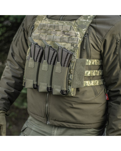 M-Tac подсумок эластичный на 3 магазина Elite Laser Cut Ranger Green (10145123)