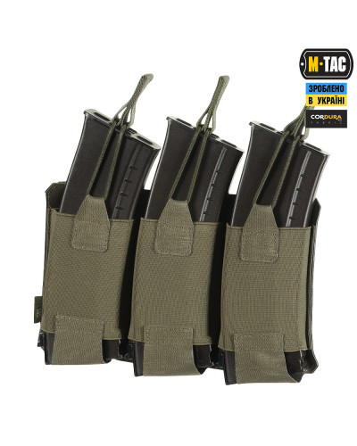 M-Tac подсумок эластичный на 3 магазина Elite Laser Cut Ranger Green (10145123)