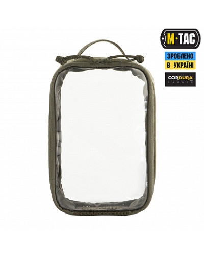 M-Tac органайзер утилітарний прозорий Elite Small (22х14 см) Ranger Green (10147023-S)