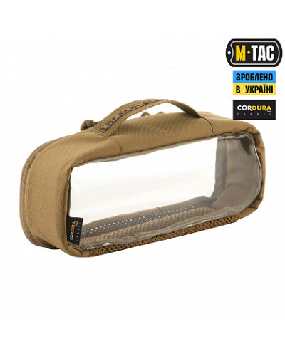 M-Tac органайзер утилитарный прозрачный Elite Medium (26х11 см) Coyote (10147005-M)