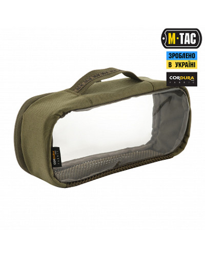 M-Tac органайзер утилитарный прозрачный Elite Medium (26х11 см) Ranger Green (10147023-M)