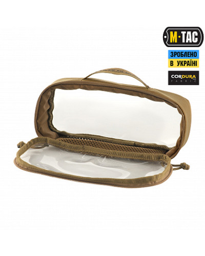 M-Tac органайзер утилитарный прозрачный Elite Medium (26х11 см) Coyote (10147005-M)