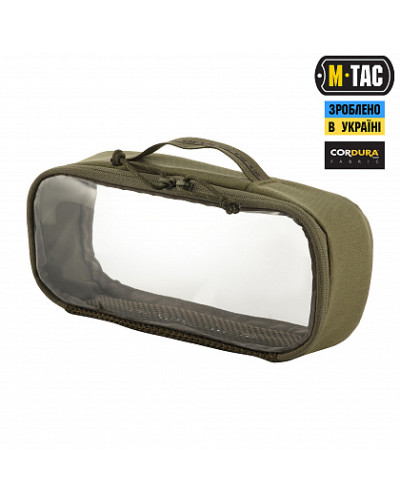M-Tac органайзер утилитарный прозрачный Elite Medium (26х11 см) Ranger Green (10147023-M)
