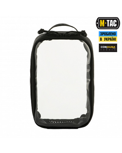 M-Tac органайзер утилитарный прозрачный Elite Small (22х14 см) Black (10147002-S)