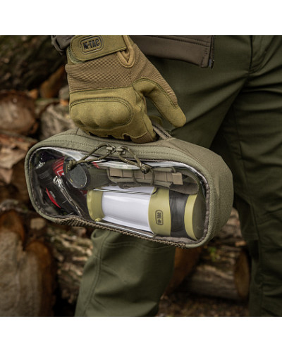 M-Tac органайзер утилитарный прозрачный Elite Medium (26х11 см) Ranger Green (10147023-M)