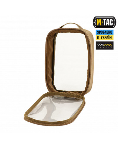 M-Tac органайзер утилитарный прозрачный Elite Small (22х14 см) Coyote (10147005-S)