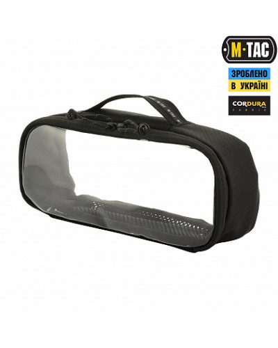 M-Tac органайзер утилитарный прозрачный Elite Medium (26х11 см) Black (10147002-M)
