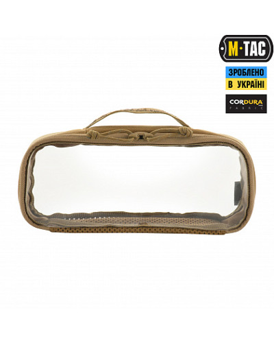 M-Tac органайзер утилитарный прозрачный Elite Medium (26х11 см) Coyote (10147005-M)