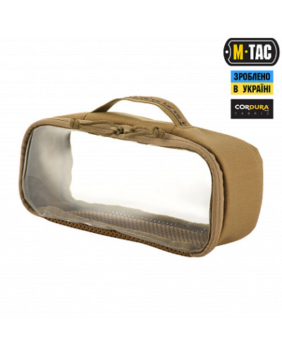 M-Tac органайзер утилитарный прозрачный Elite Medium (26х11 см) Coyote (10147005-M)