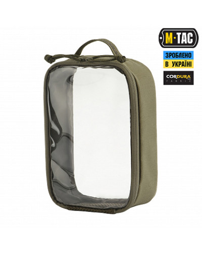 M-Tac органайзер утилітарний прозорий Elite Small (22х14 см) Ranger Green (10147023-S)