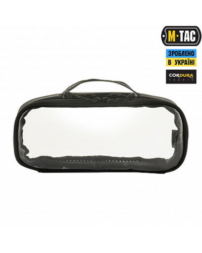 M-Tac органайзер утилитарный прозрачный Elite Medium (26х11 см) Black (10147002-M)