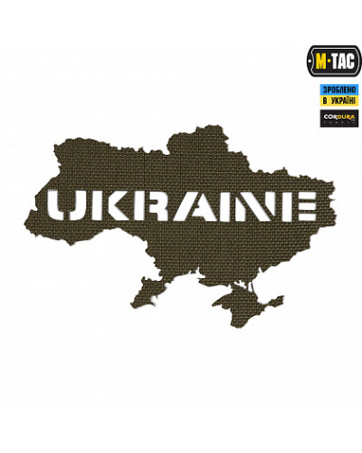 M-Tac нашивка Ukraine (контур) наскрізна Laser Cut Ranger Green (51148023)