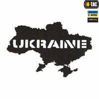 M-Tac нашивка Ukraine (контур) наскрізна Laser Cut Black