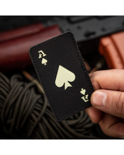 M-Tac нашивка Ace of Spades Laser Cut Black/світлонакопичувач (51109299)