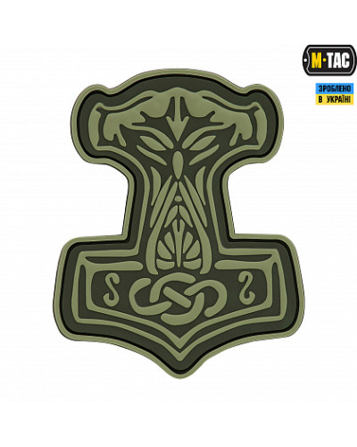 M-Tac нашивка Молот Тора PVC Olive (51181001)