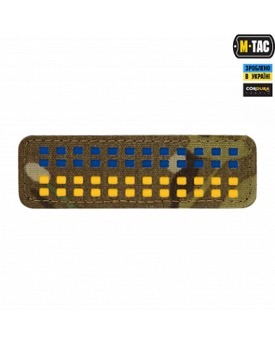 M-Tac нашивка прапор України 25х80 Laser Cut Multicam (51213008)