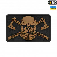 M-Tac нашивка Bearded Skull 3D PVC Black/Coyote