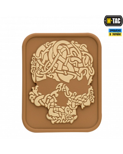 M-Tac нашивка Viking Skull PVC Coyote/Khaki (51158504)