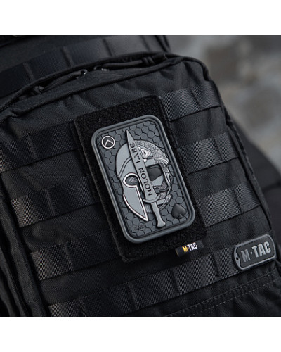 M-Tac нашивка Molon Labe Ace 3D PVC Grey (51127011)