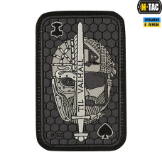 M-Tac нашивка Til Valhall Ace (жаккард) сіра