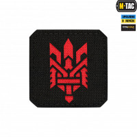 M-Tac нашивка Тризуб (стилізація) Laser Cut мала Black/Red